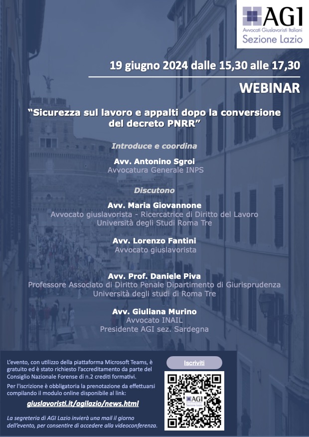 Slides dell'Avvocato Fantini per il Webinar "Sicurezza sul lavoro e appalti dopo la conversione del decreto PNRR"